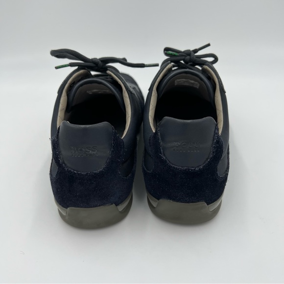 HUGO BOSS MIXED-MATERIAL TRAINERS WITH SUEDE AND FAUX LEATHER SNEAKERS - Picture 10 of 12